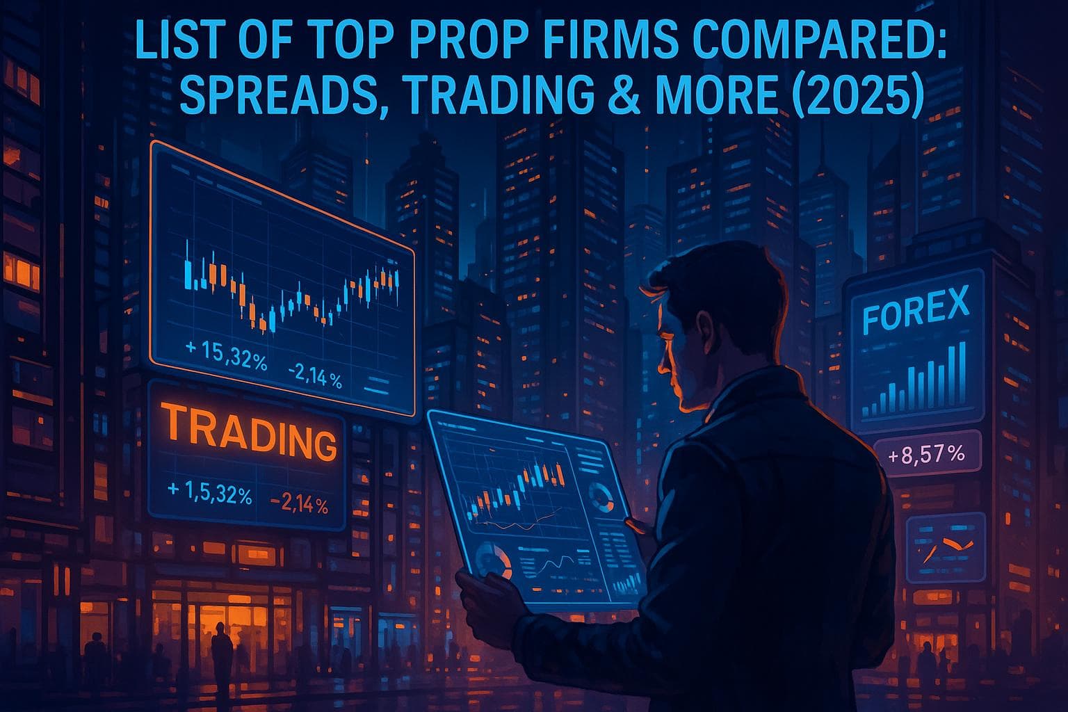 List of Top Prop Firms Compared: Spreads, Trading &#038; More (2025)