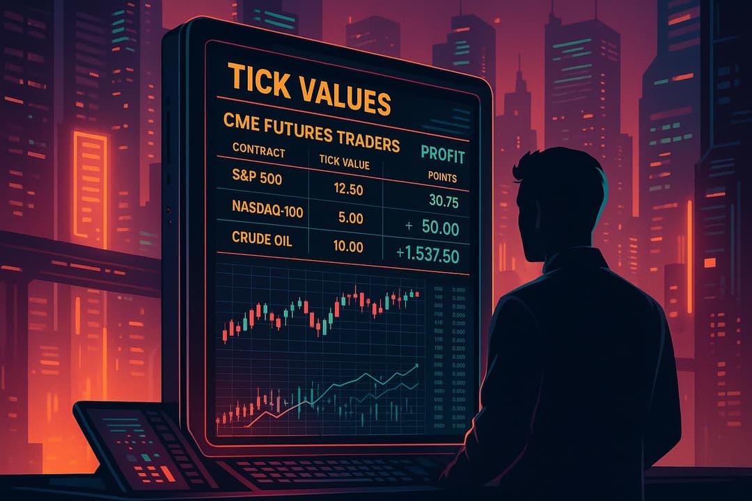 Futures Tick Values Cheat Sheet for CME Futures Traders