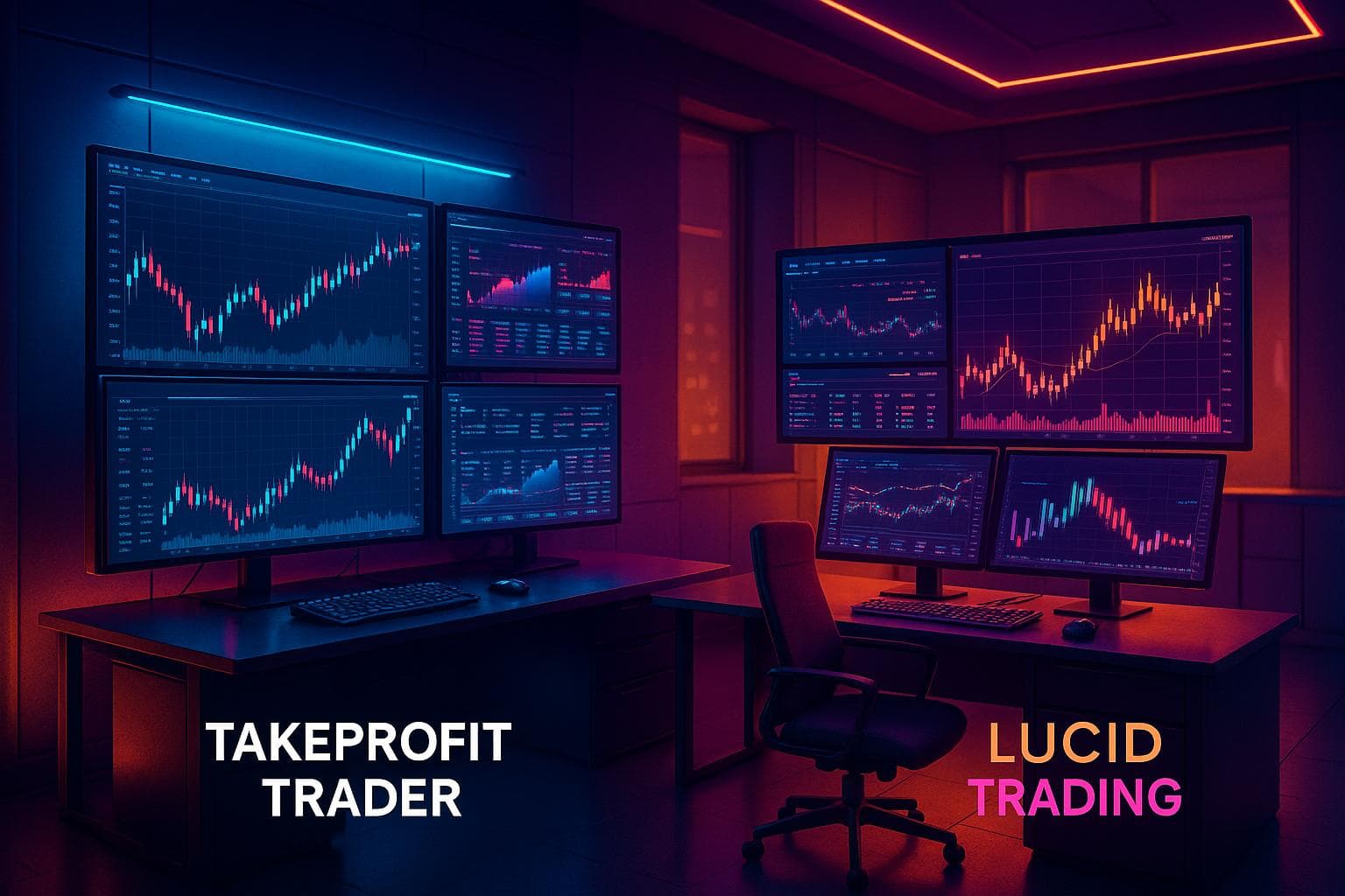TakeProfit Trader vs Lucid Trading: Splits, Fees & Platforms