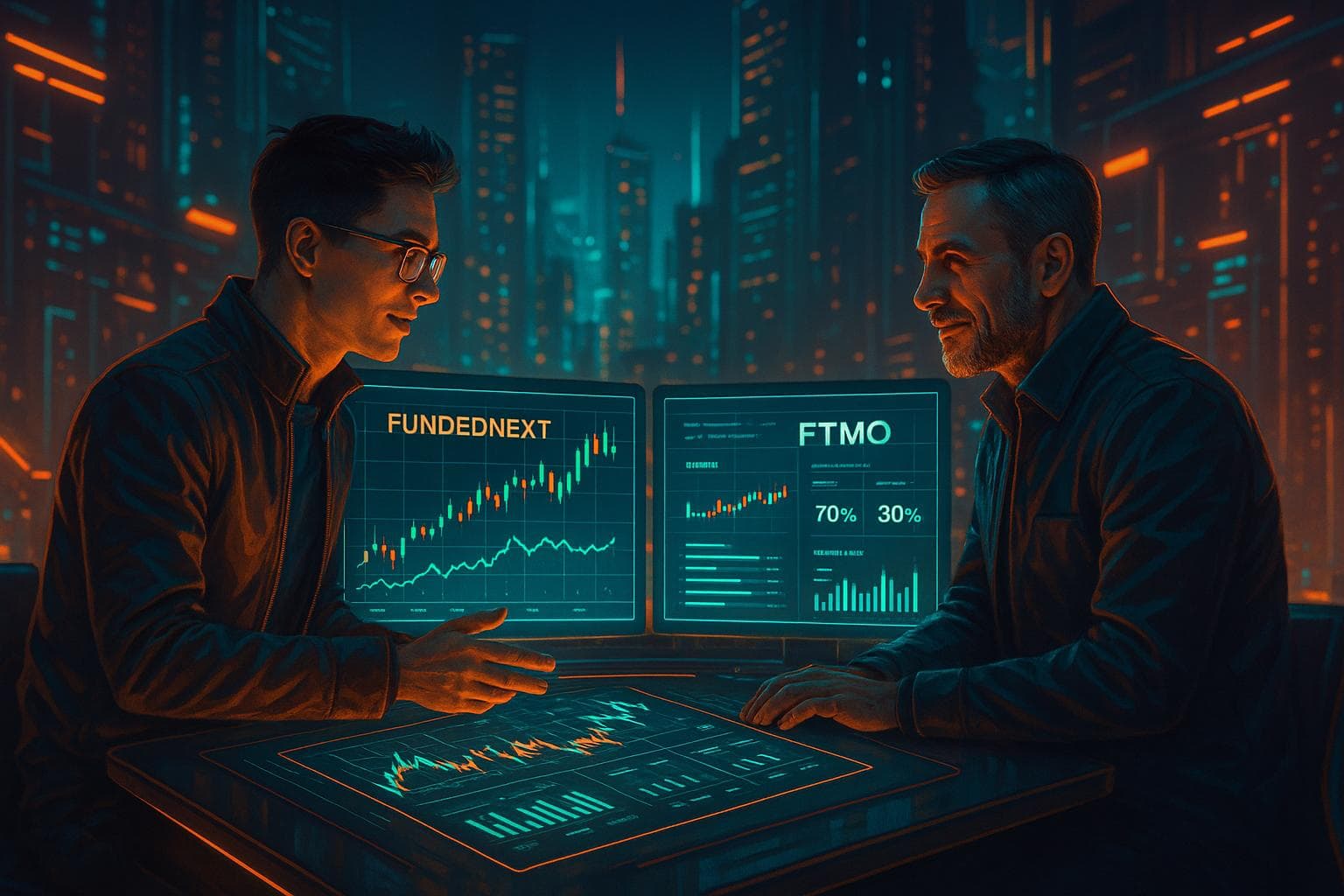 FundedNext vs FTMO: Rules, Profit Splits & Platform Comparison