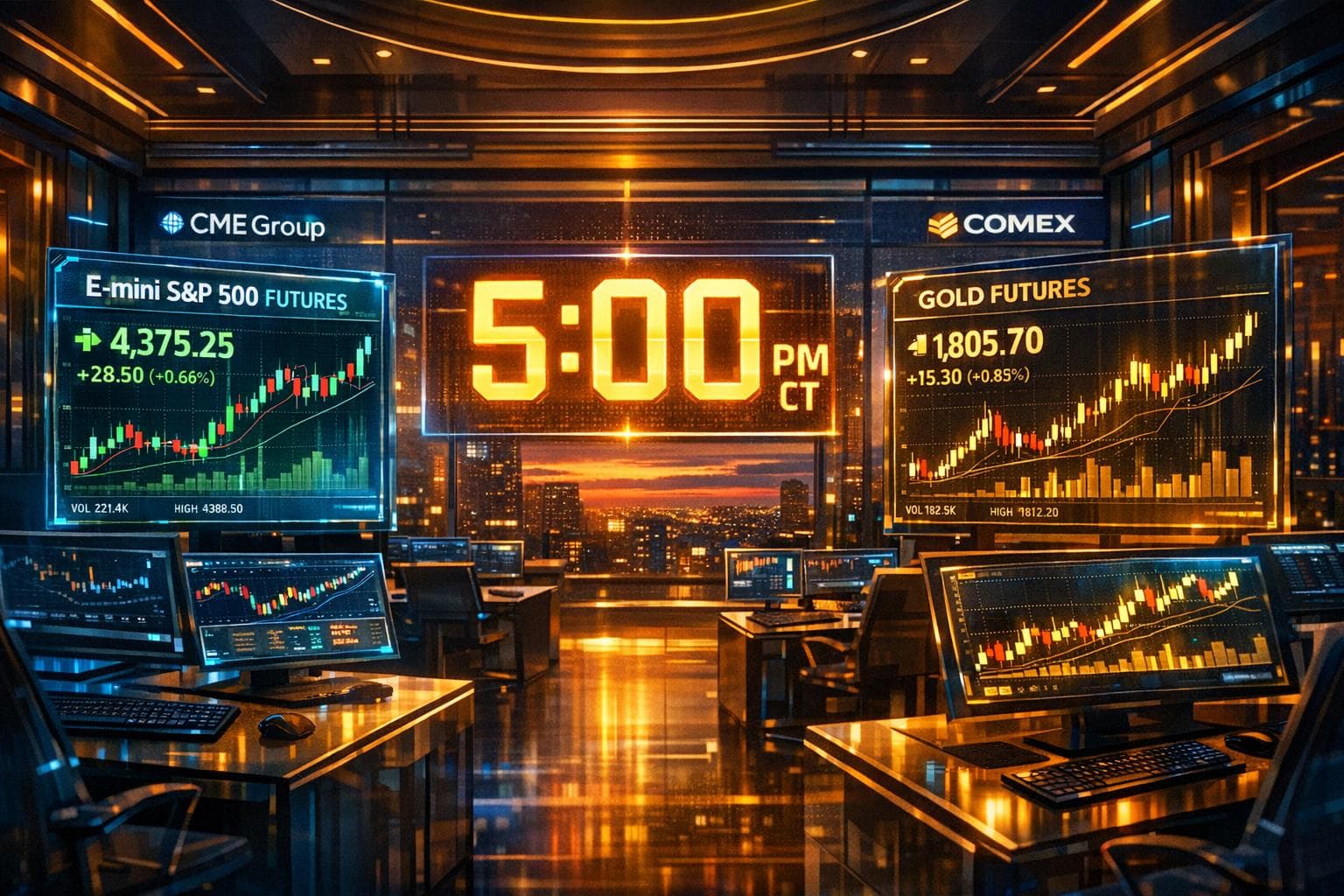 Sunday CME Futures Opening Time: E-mini & Gold Overview
