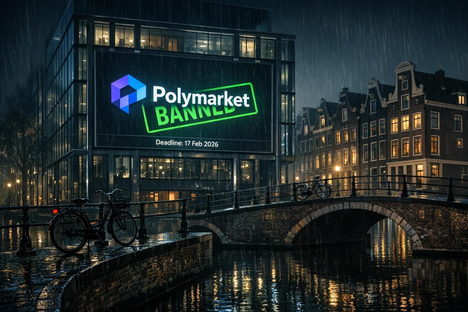 Polymarket Banned in Amsterdam, Netherlands over 'Illegal Gambling'