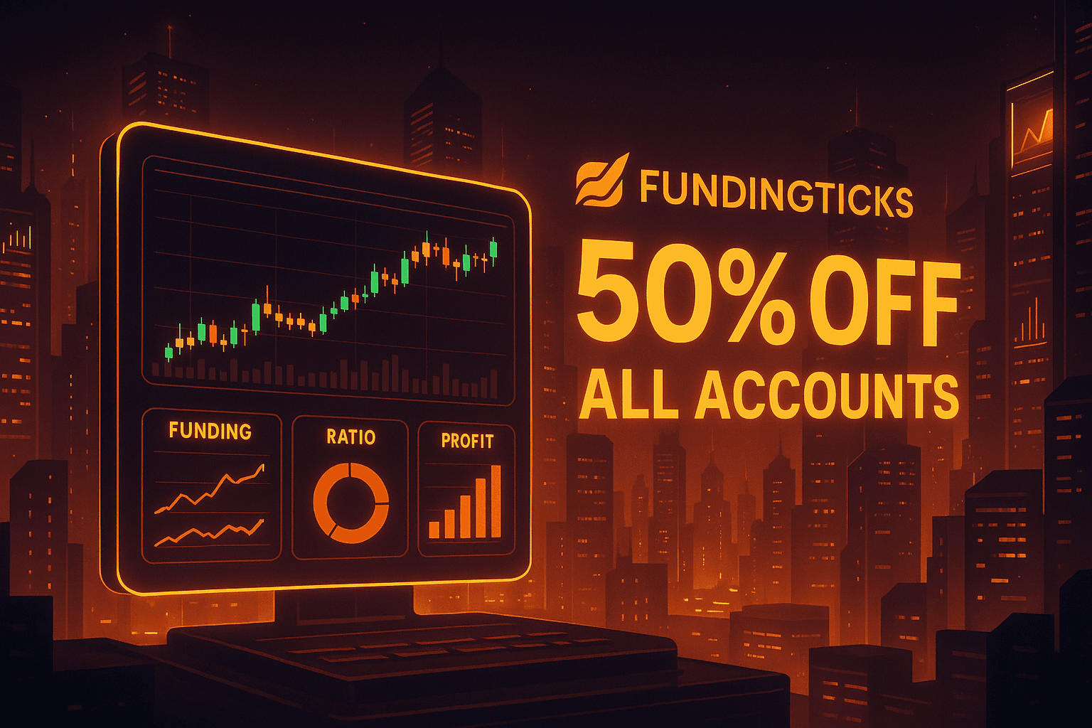 FundingTicks Black Friday & Cyber Monday: 50% OFF ALL Accounts