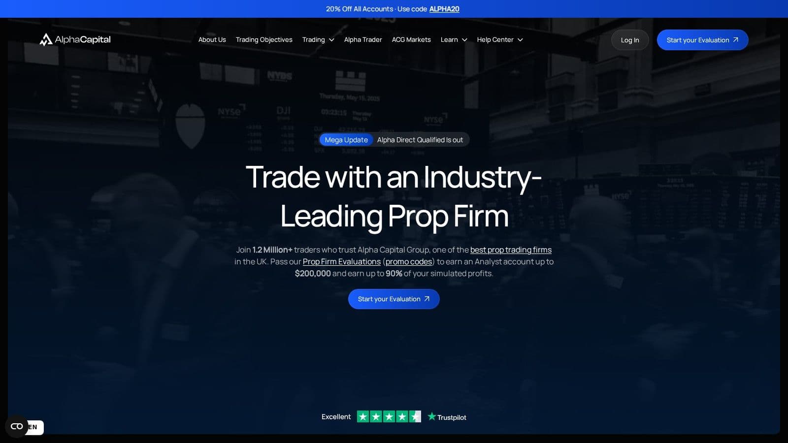 Alpha Capital Group homepage, October 2026