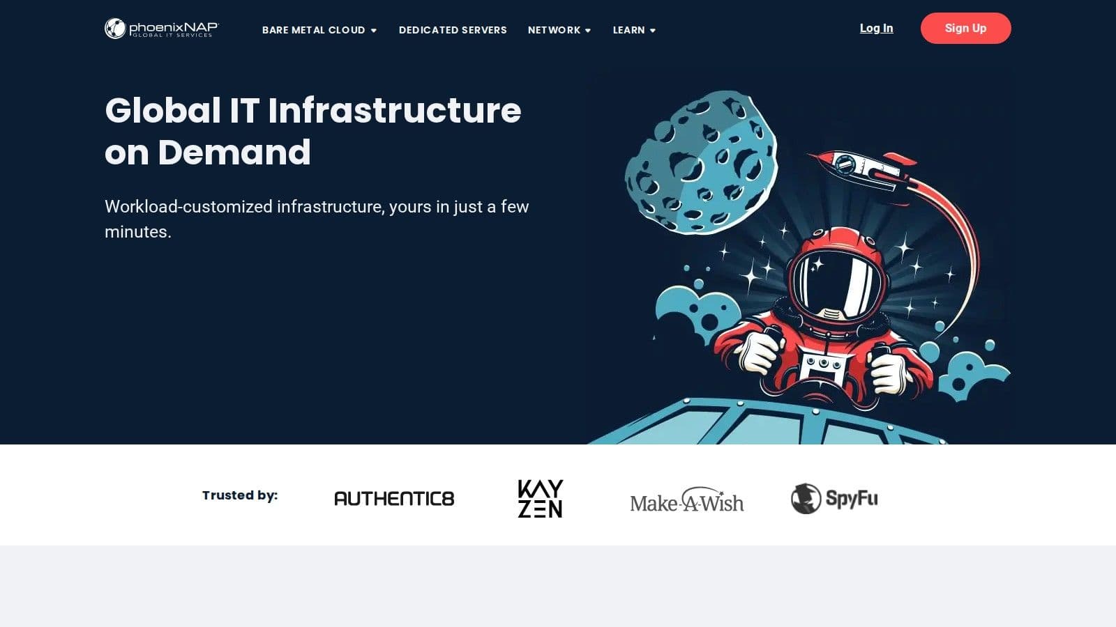 PhoenixNAP homepage, October 2026