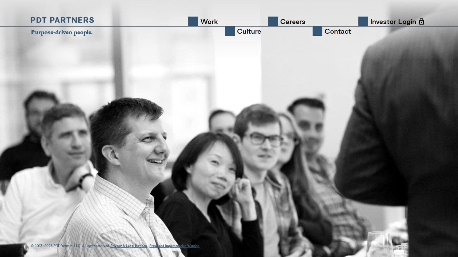 PDT Partners homepage, October 2026