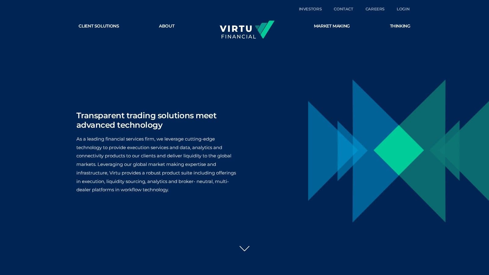 Virtu Financial homepage, October 2026