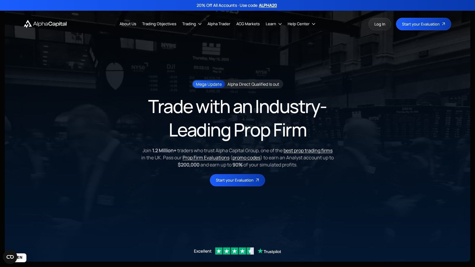 Alpha Capital Group homepage, October 2026