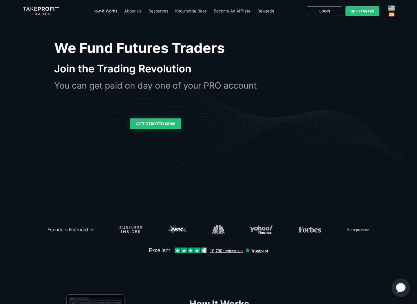 Take Profit Trader pricing page, October 2026
