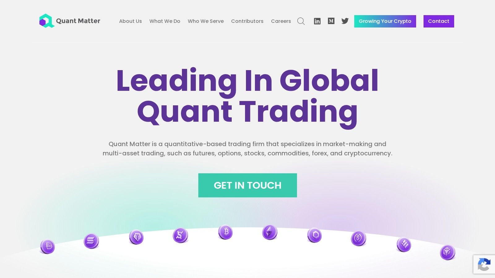 QuantMatter homepage, October 2026