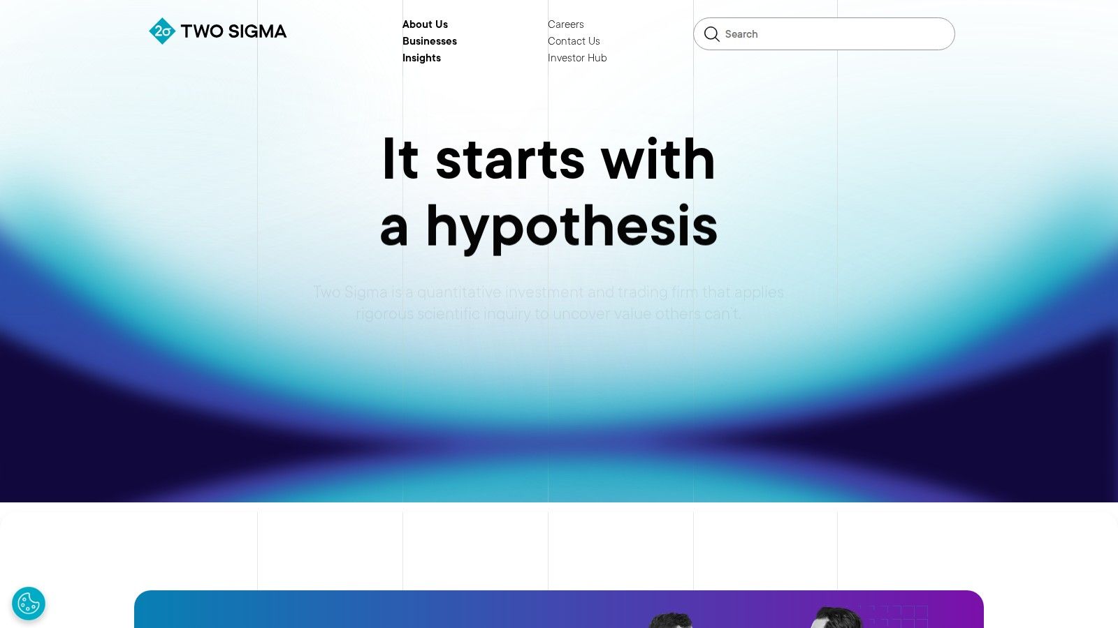 Two Sigma Investments homepage, October 2026