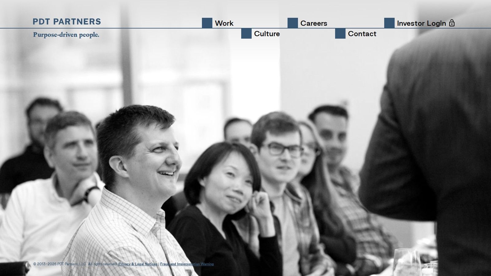 PDT Partners homepage, October 2026