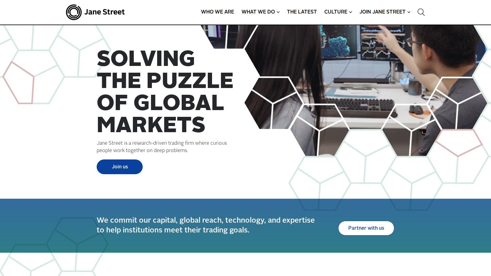 Jane Street homepage, October 2026