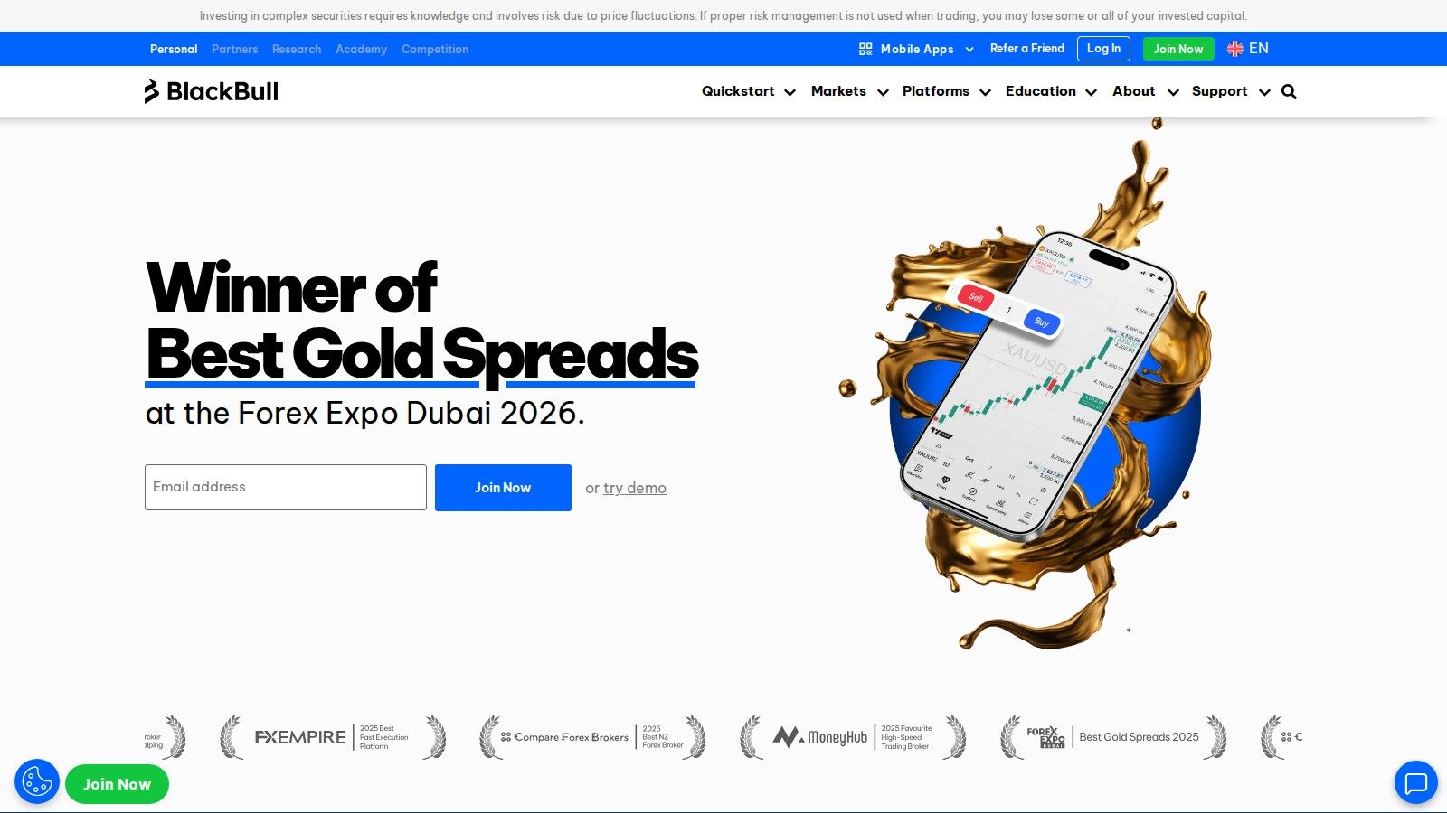 BlackBull Markets homepage, October 2026