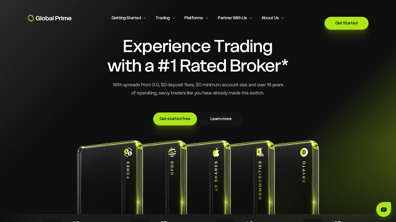 Global Prime homepage, October 2026