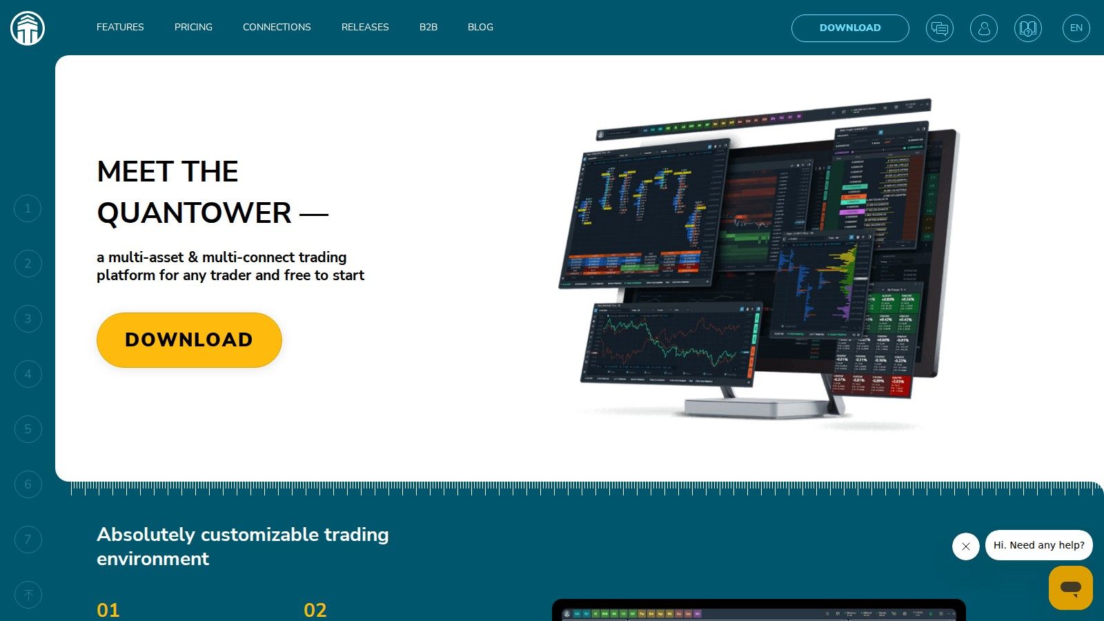 Quantower homepage, October 2026