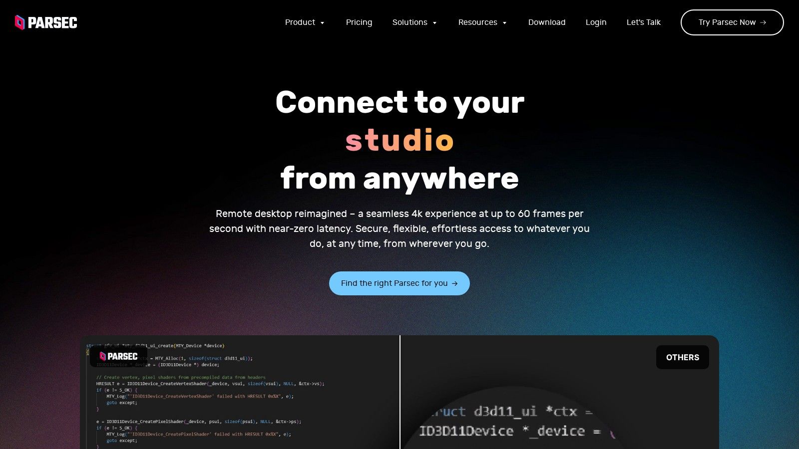 Parsec homepage, October 2026