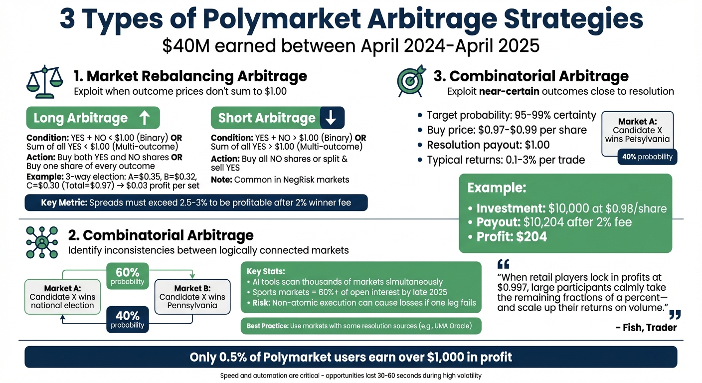 Polymarket Arbitrage Types: Market Conditions and Trading Actions