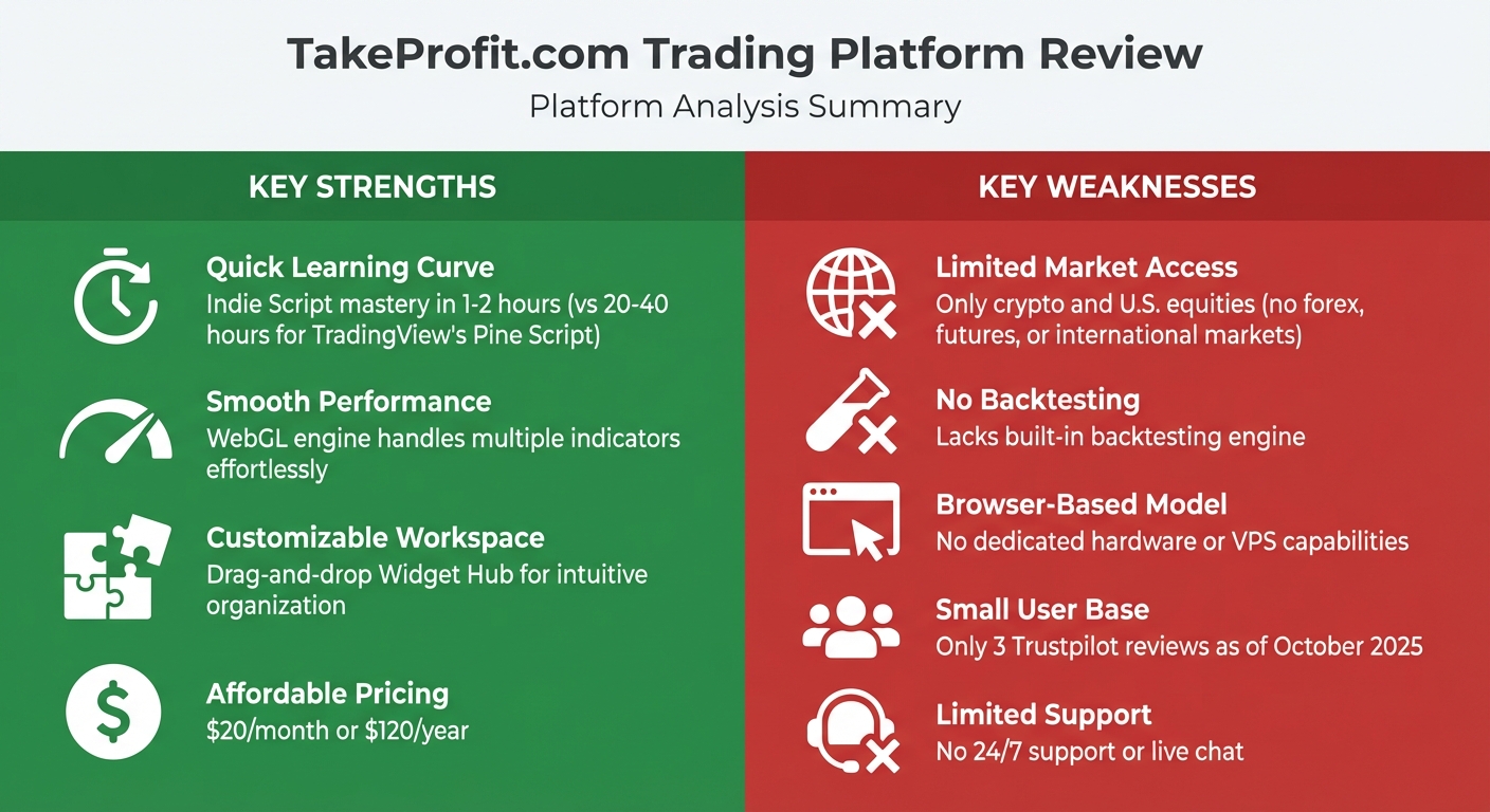 TakeProfit.com Platform Strengths vs Weaknesses Comparison