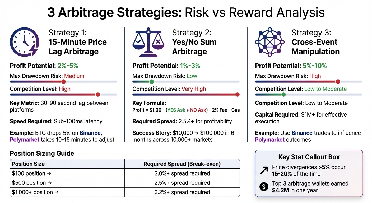 Binance-Polymarket Arbitrage Strategies Comparison: Risk vs Profit Potential