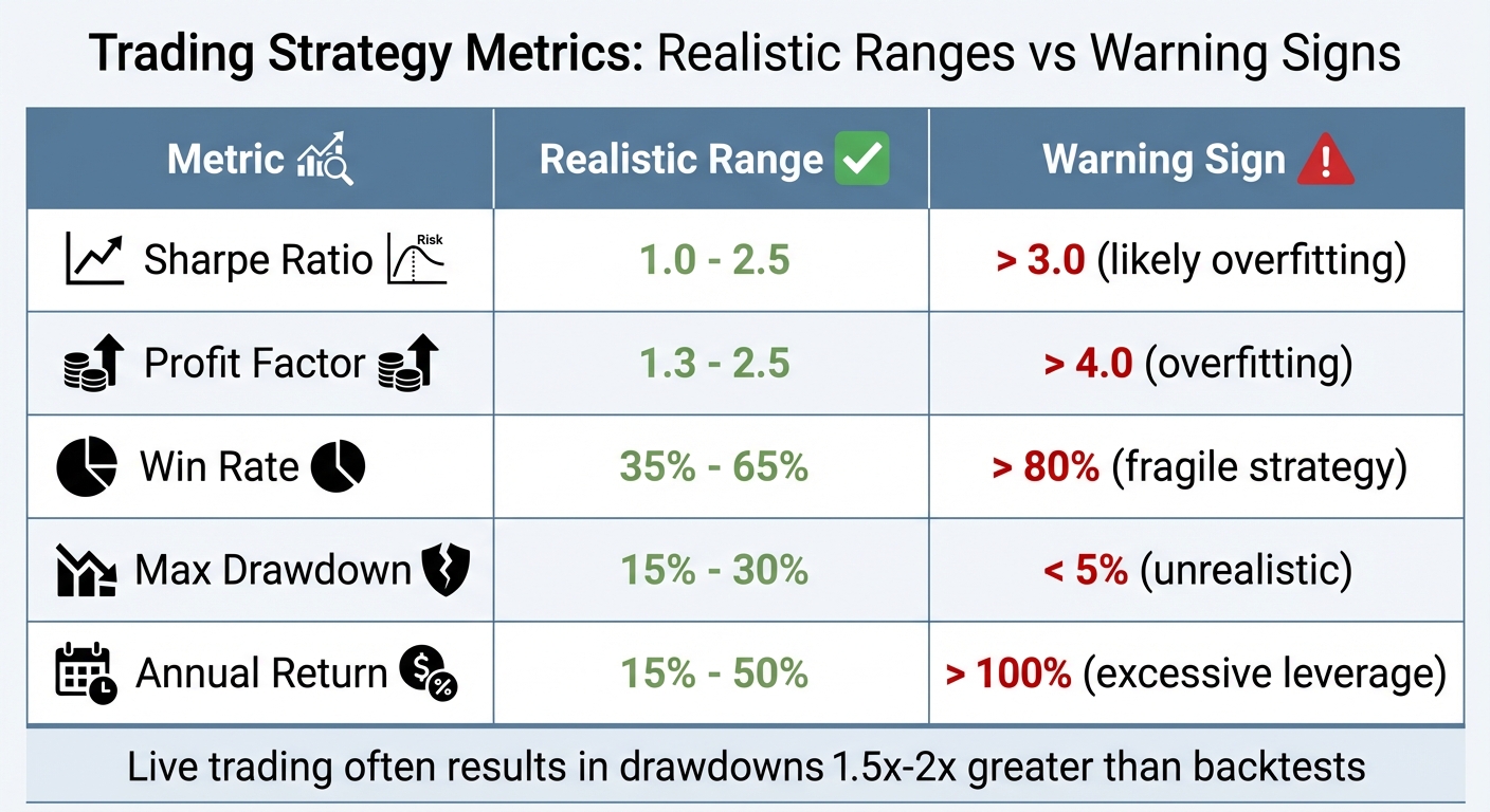 Trading Strategy Metrics: Realistic Ranges vs Warning Signs
