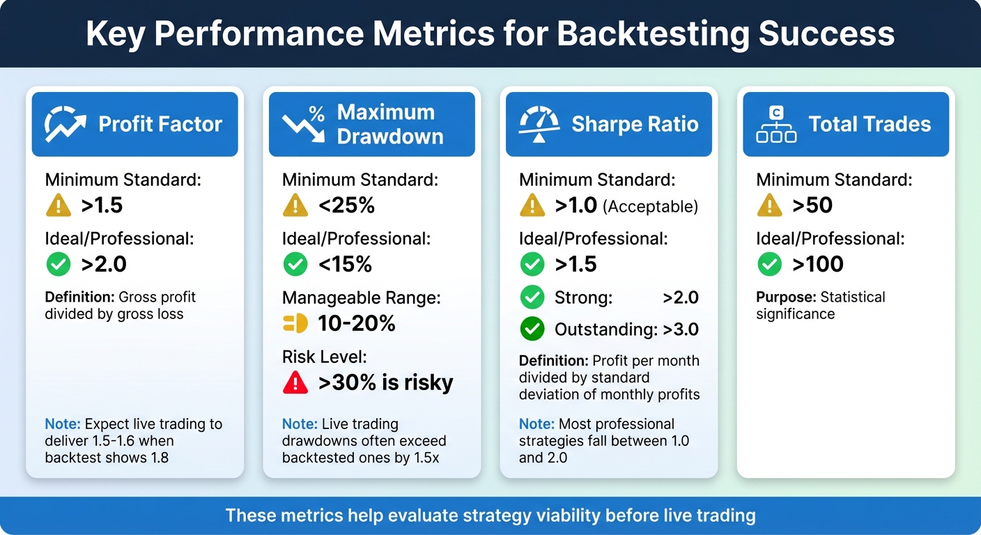 NinjaTrader 8 Backtest Performance Metrics Standards and Benchmarks