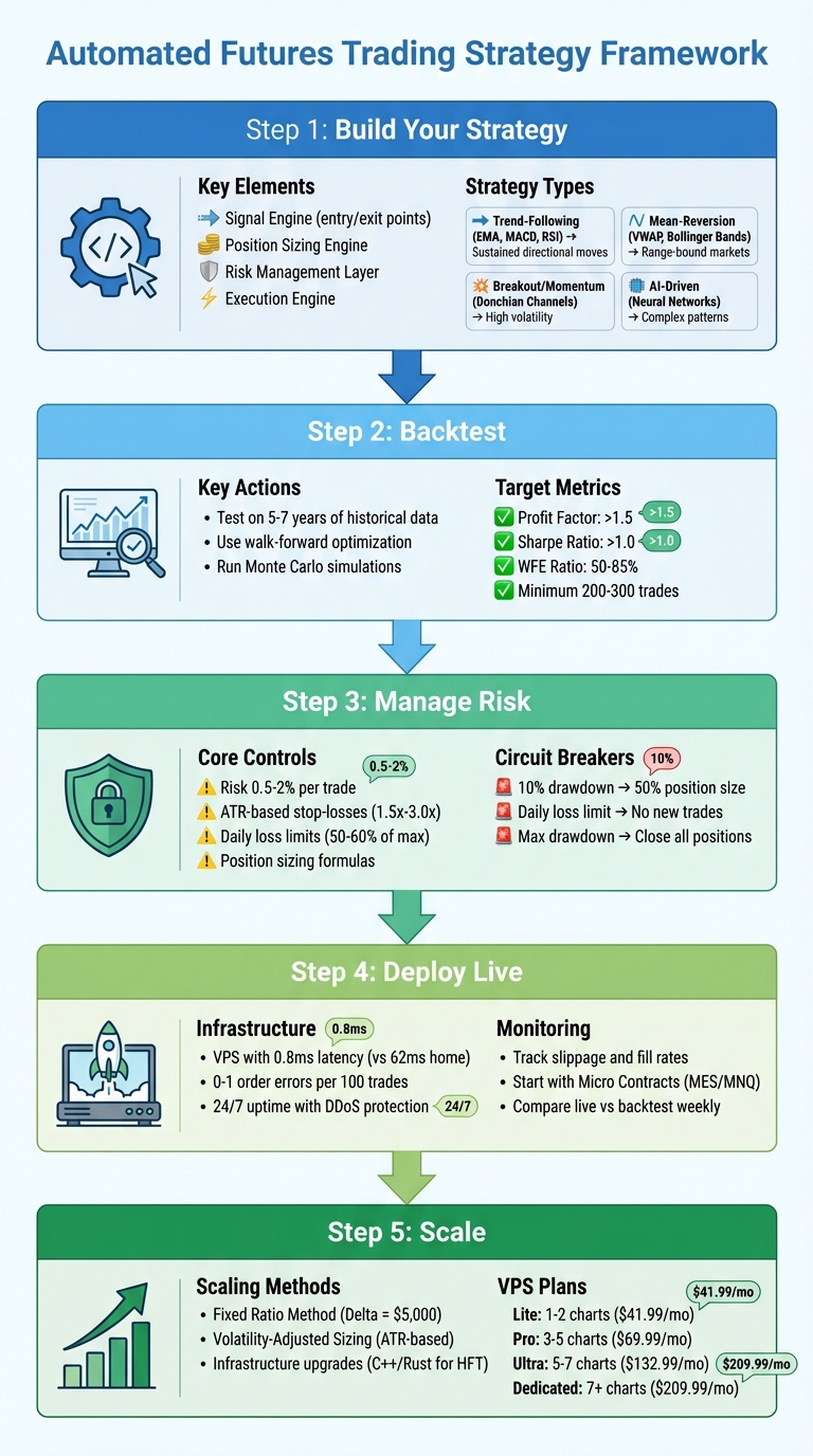 5-Step Automated Futures Trading Strategy Framework: Build, Backtest, and Scale