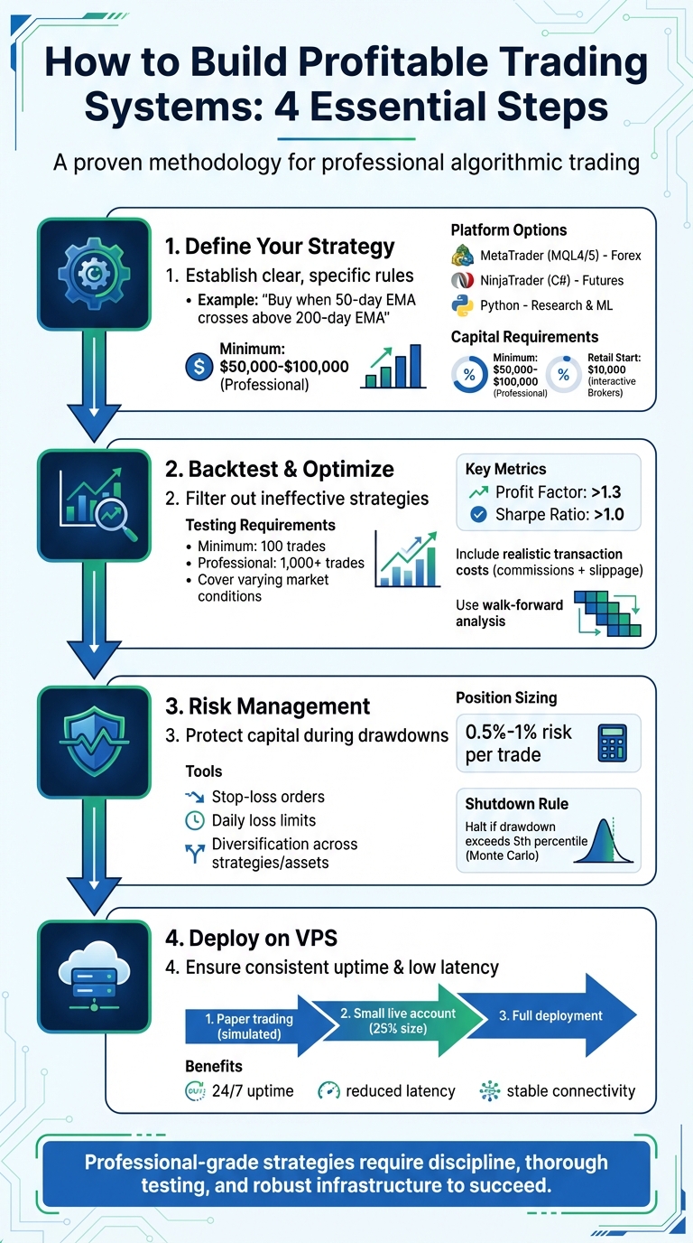 4-Step Process to Build Profitable Algorithmic Trading Systems