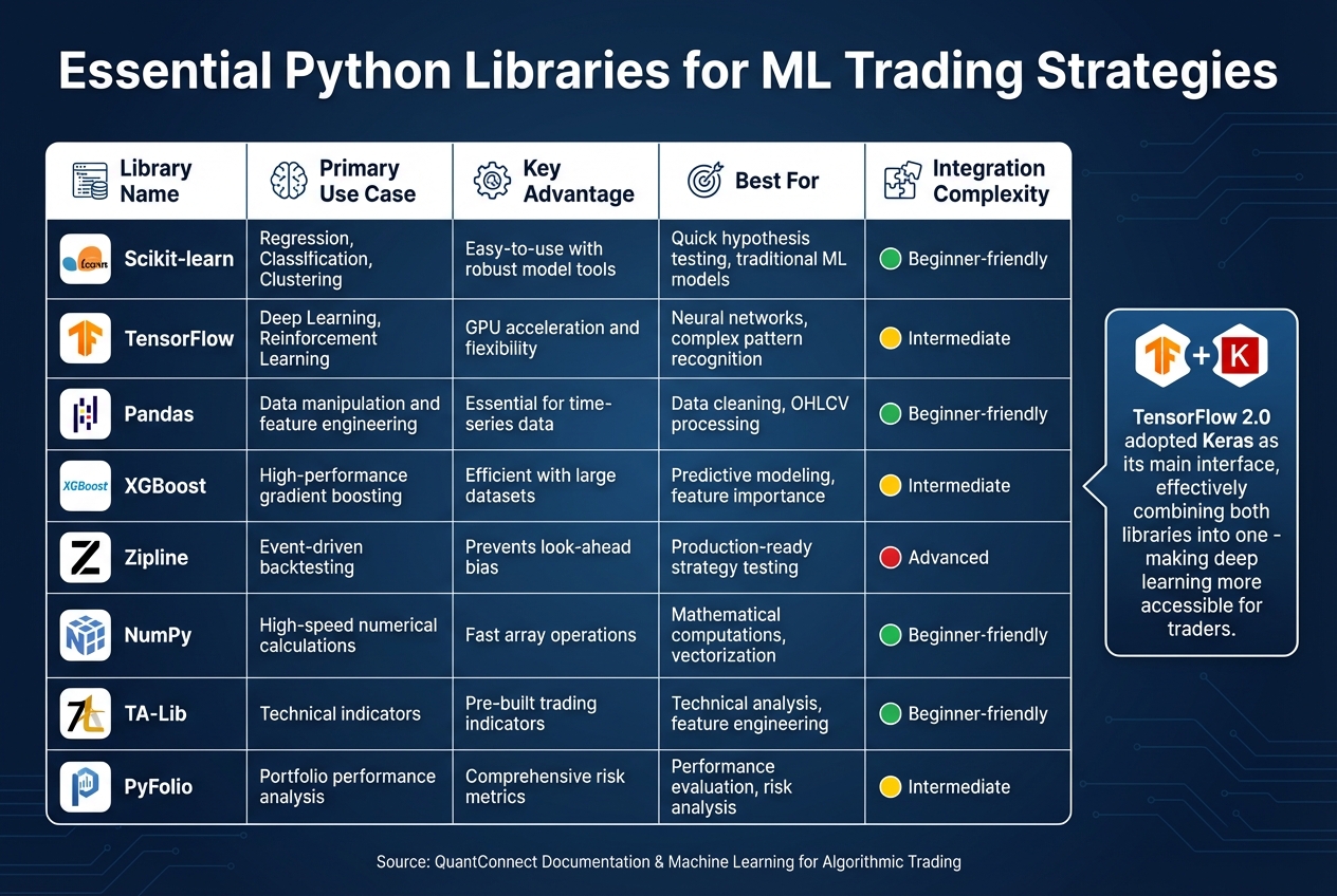 Python Libraries for Machine Learning Trading: Features and Use Cases