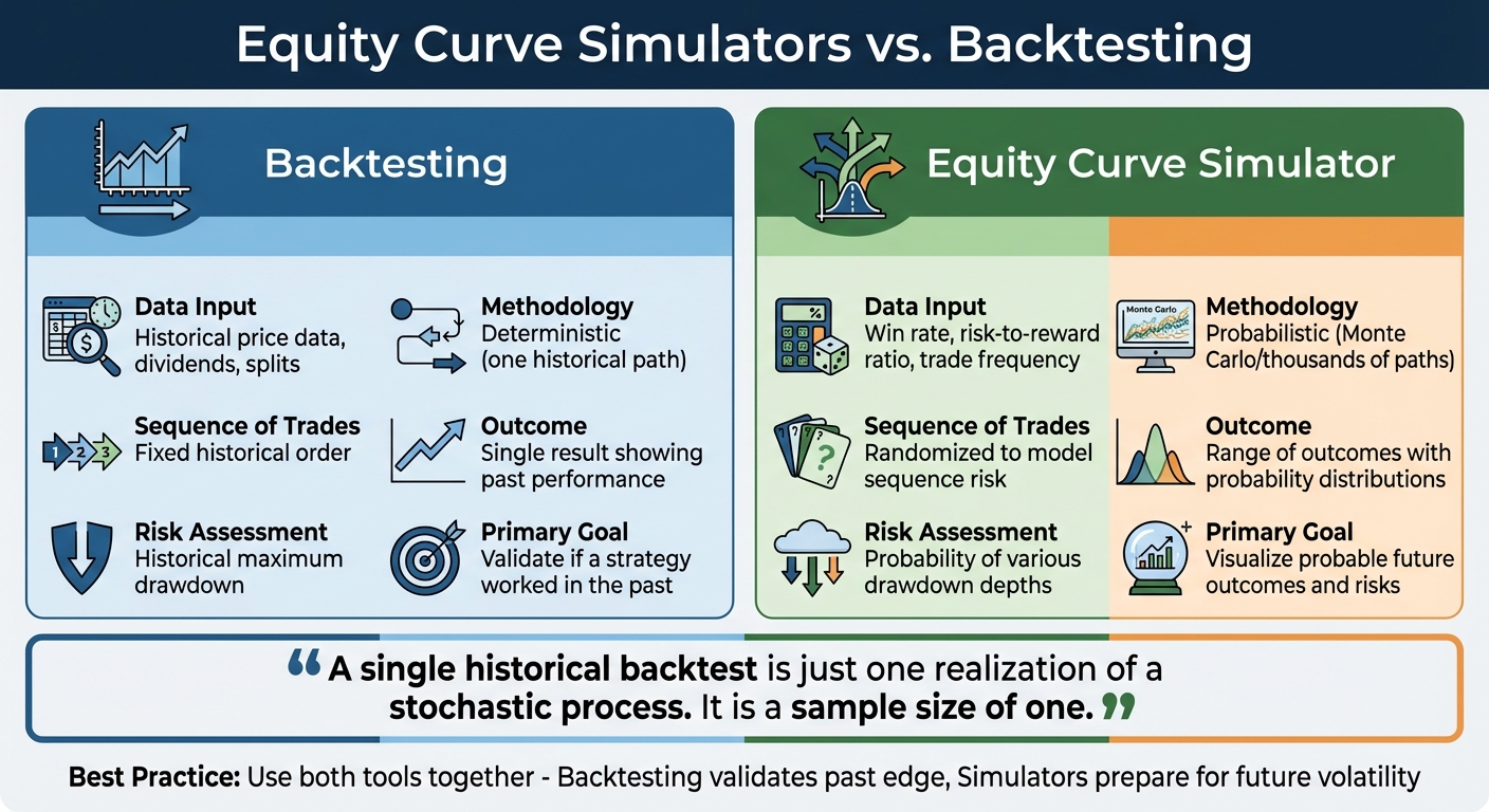 Equity Curve Simulators vs Backtesting: Key Differences for Traders