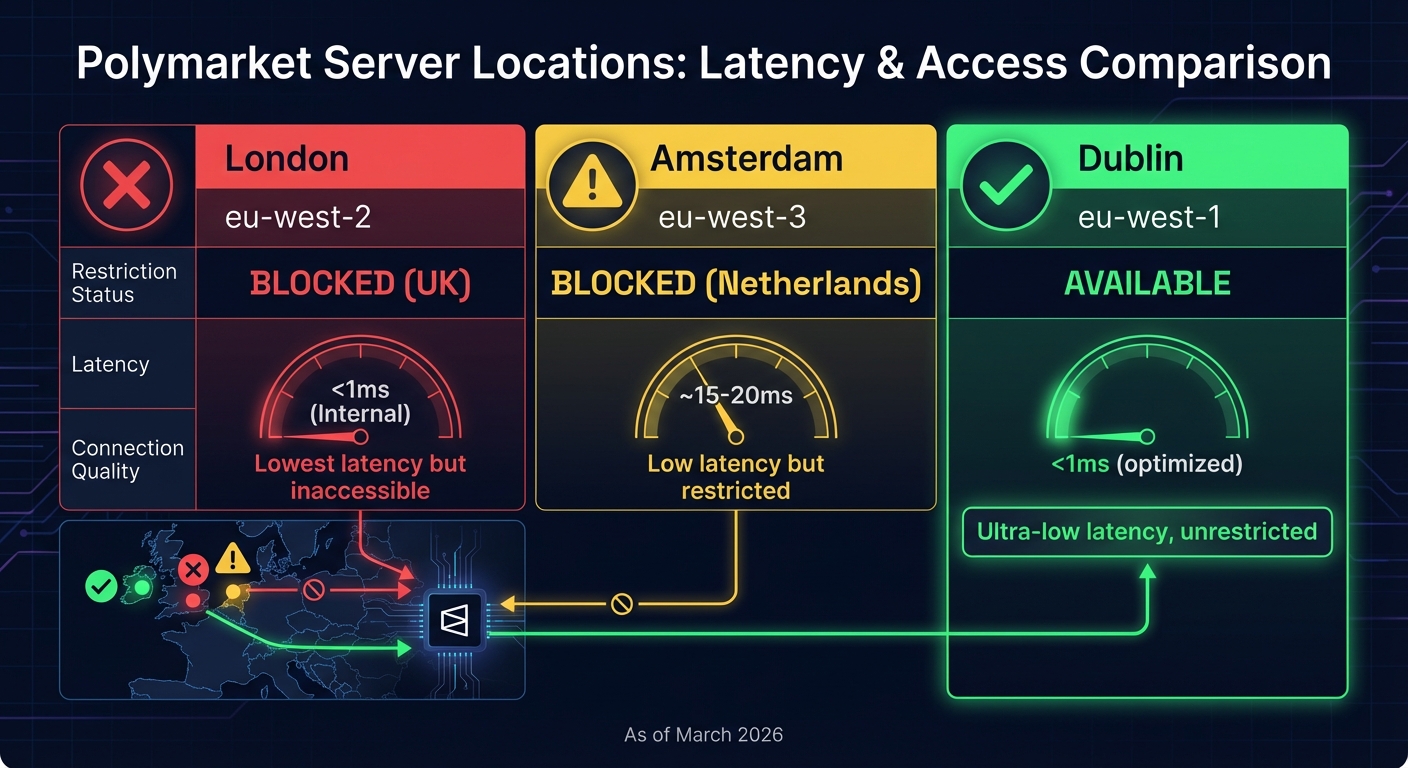 Polymarket Server Locations: Latency and Restriction Comparison