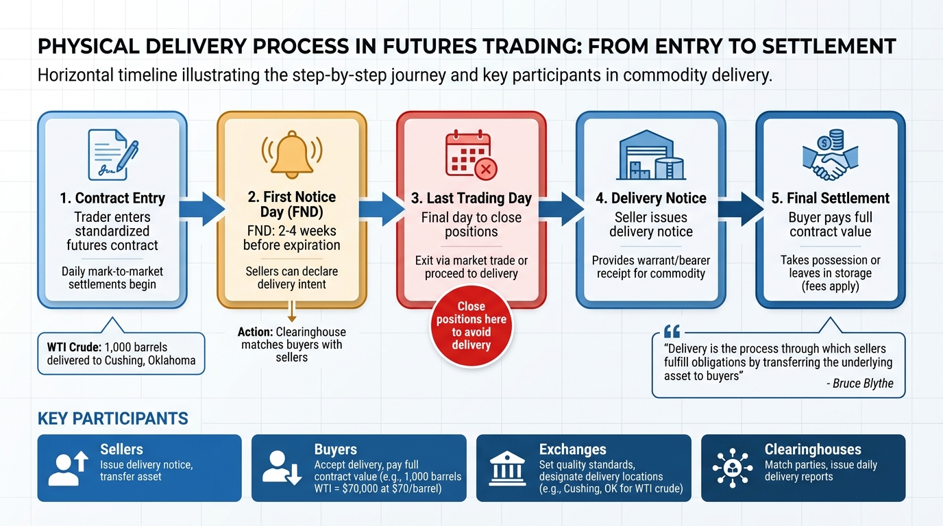 Physical Delivery in Futures Trading: Complete Timeline and Process Flow
