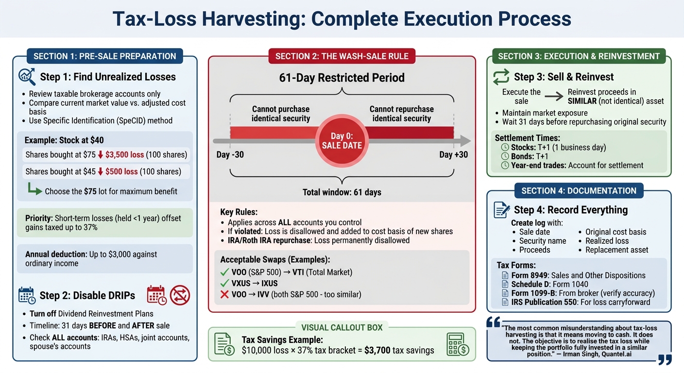 Tax-Loss Harvesting Step-by-Step Process and Wash-Sale Rule Timeline