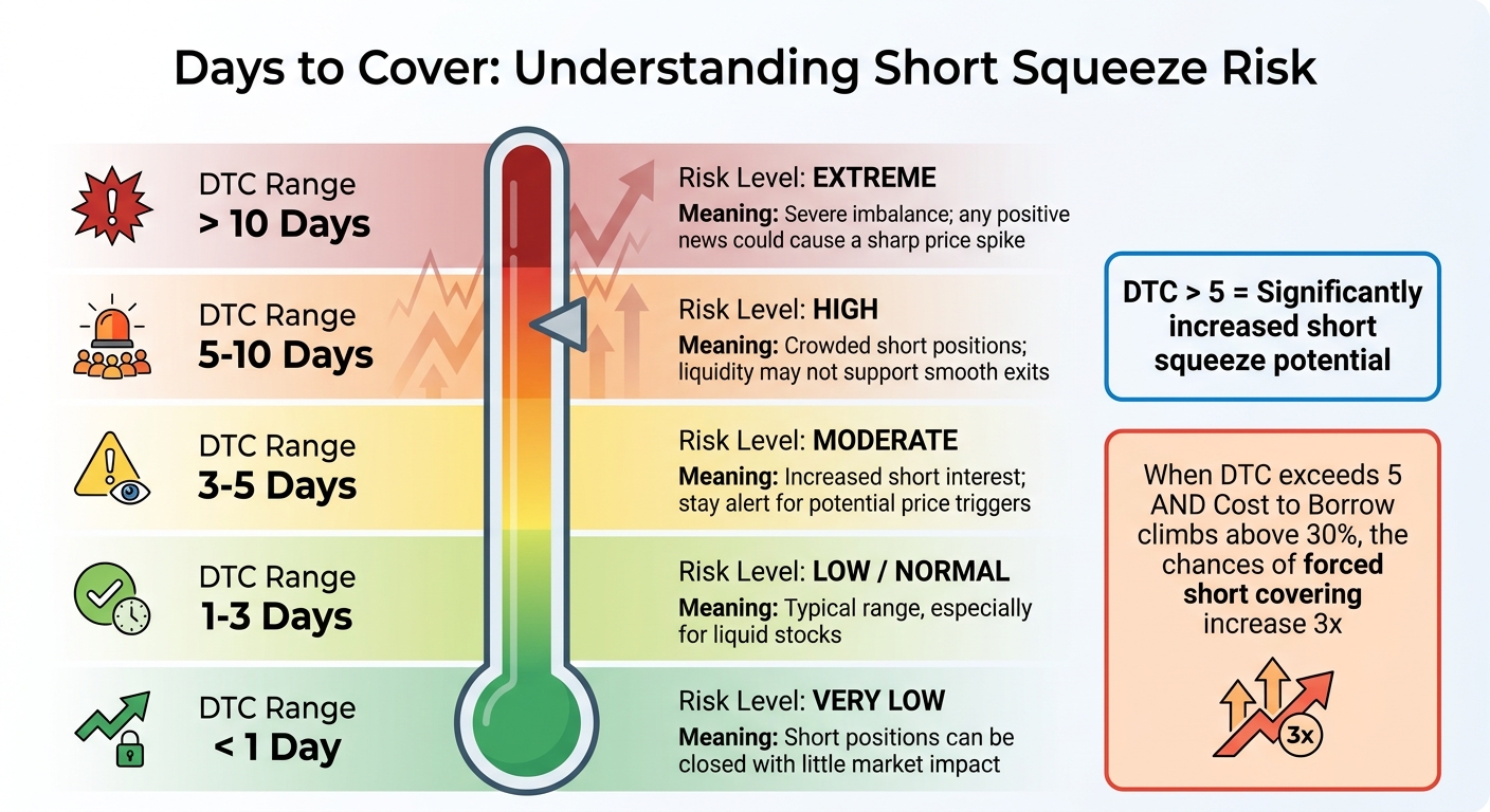 Days to Cover Ranges and Short Squeeze Risk Levels