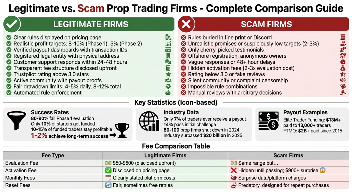 Legitimate vs Scam Prop Trading Firms: Key Differences and Warning Signs