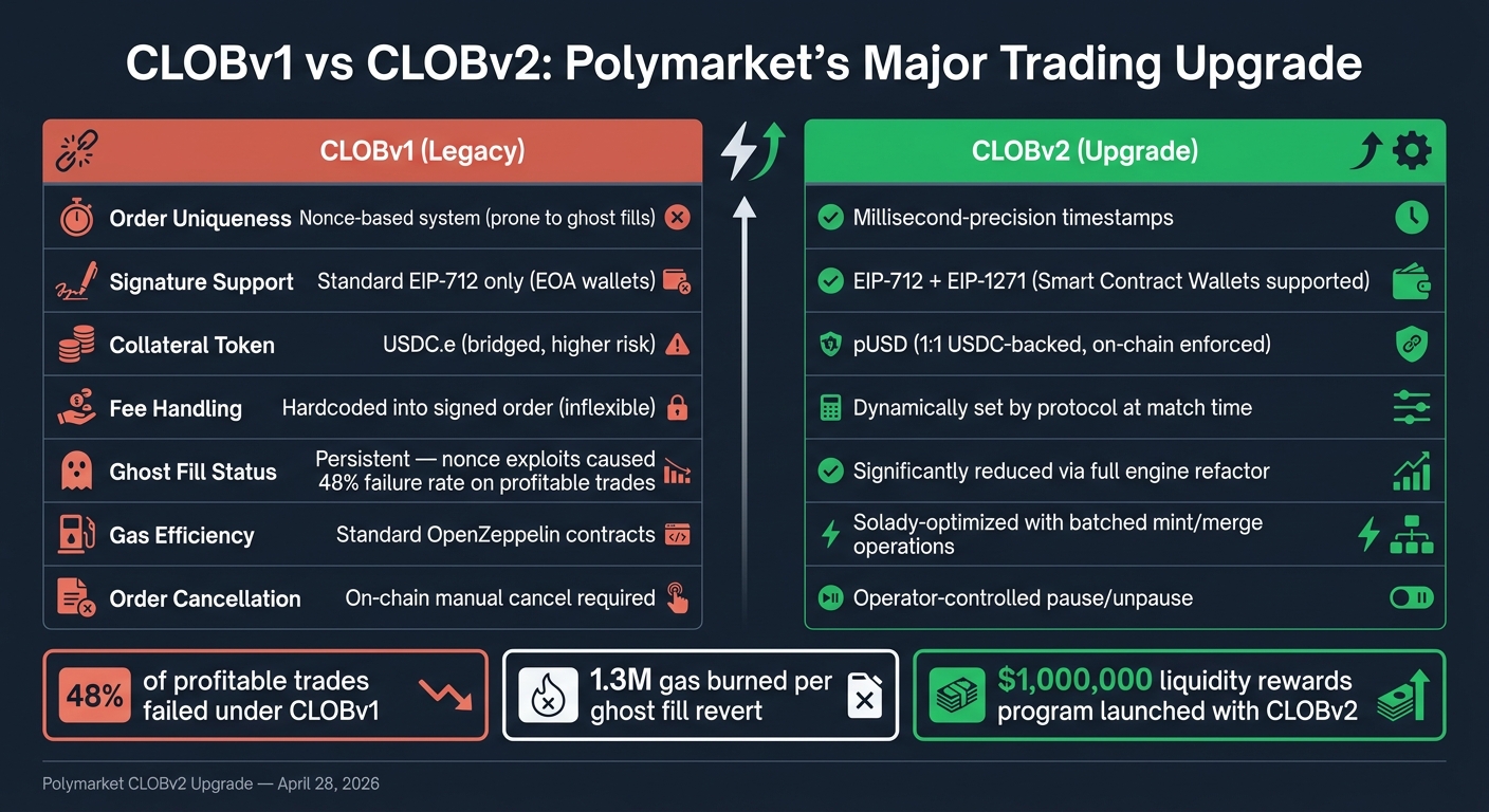 CLOBv1 vs CLOBv2: Polymarket's Major Trading Upgrade Explained