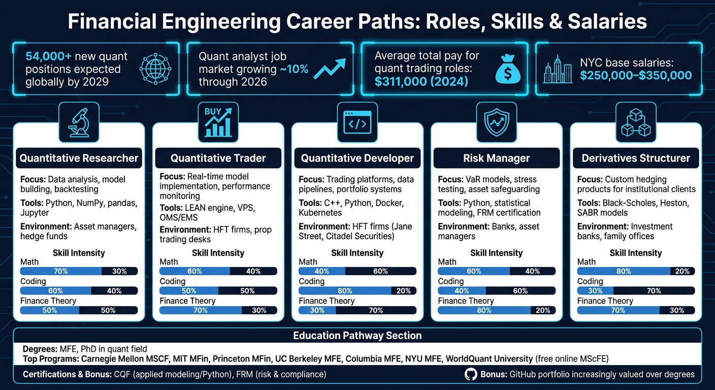 Financial Engineering Career Paths: Roles, Skills & Salaries
